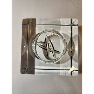 Modern WATERFORD CRYSTAL Ireland Geo John Rocha Candlestick Votive Candle Holder